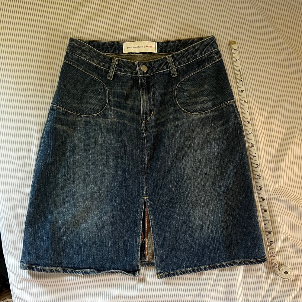 Jean Skirt mini skirt with a split